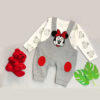 Baby T-shirt and Jumpsuit Set with Minnie Mouse Design