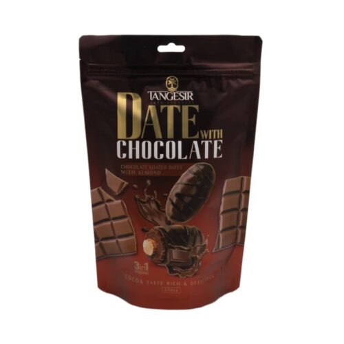 Chocolate-Covered Dates with Almonds – Rich Cocoa Coating, Soft Date Center and Nutty Crunch 250g × 6