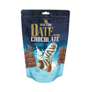 Chocolate Coated Dates with Almond & Milk Taste 250 gr (x6)
