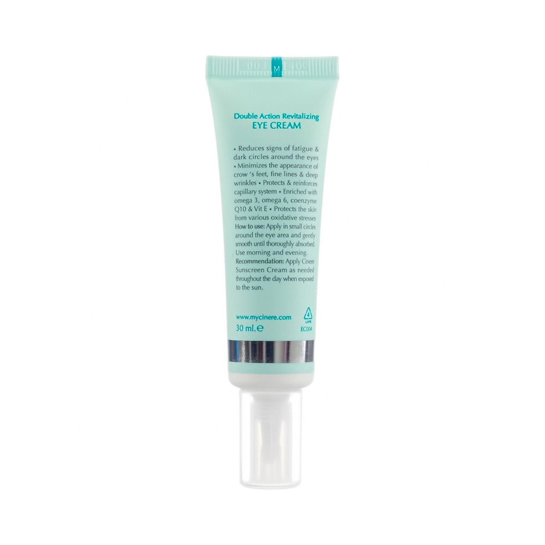 Cinere Eye Contour Cream Over 40s Reducing Wrinkles & Lines Around the Eyes