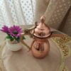 Traditional Copper Dallah Arabic Coffee Pot – Tinned Inside with Brass Handle