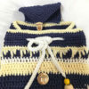 Crochet Casual Backpack with Geometric Design Handmade