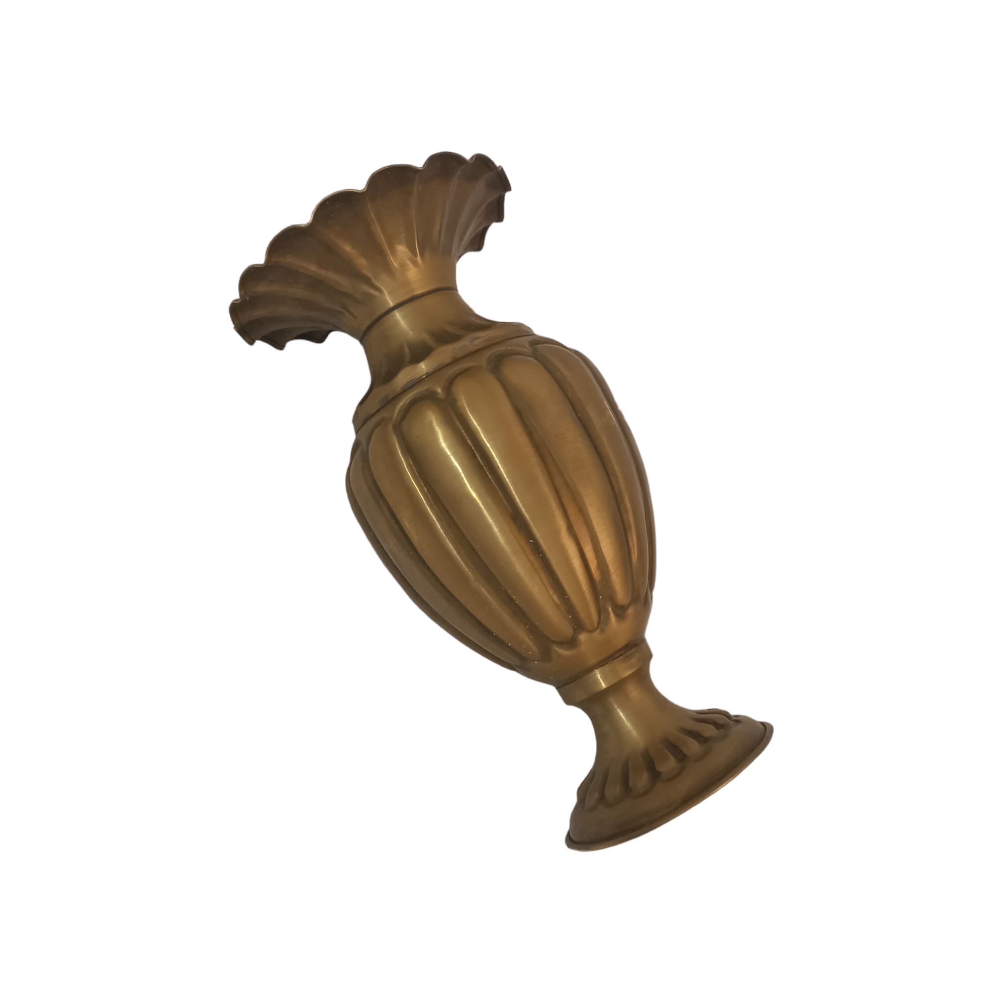 Traditional Handcrafted Decorative Brass Vase, Featuring Ornate Details for Classic and Timeless Home Decor