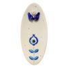 Decorative Ceramic Incense Holder with Evil Eye Design Handcrafted