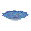 Decorative Copper Plate with Persian Minakari Painted Enamelwork for Table Decor