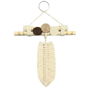 Decorative & Handcrafted Wall Key Holder with Macrame Design