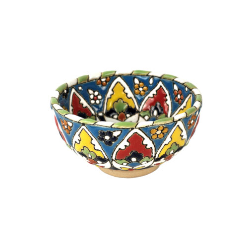 Decorative Minakari Pottery Bowl Persian Enamel Handcrafted Dana