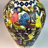 Decorative Persian Ceramic Vase, Hand-Painted with the Classic Gol-o-Morgh Design in a Charming Jar Shape