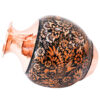 Handcrafted Persian Engraved Copper Vase, Decorated with a Charming Birds and Flowers Design in a Bulbous Form