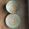 Decorative Persian Minakari Pottery Bowl & Plate Set Model Shiva