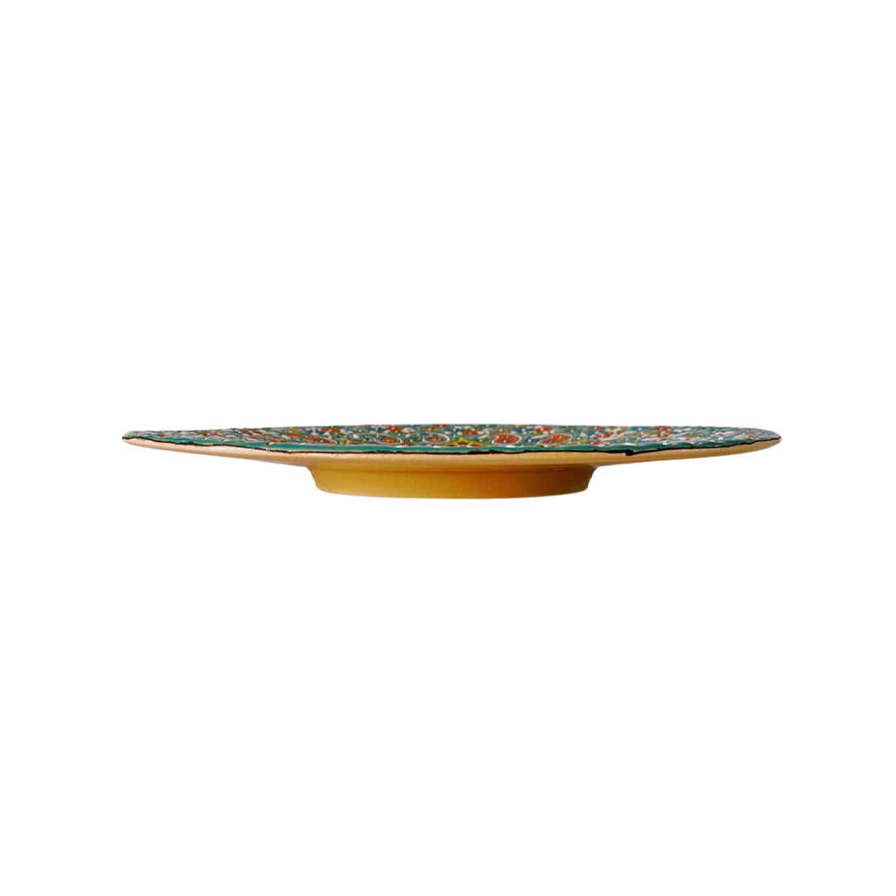 Decorative Pottery Plate In Persian Minakari Handmade Wall Decor