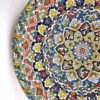 Decorative Pottery Plate with Persian Minakari Enamel for Wall and Table Decor