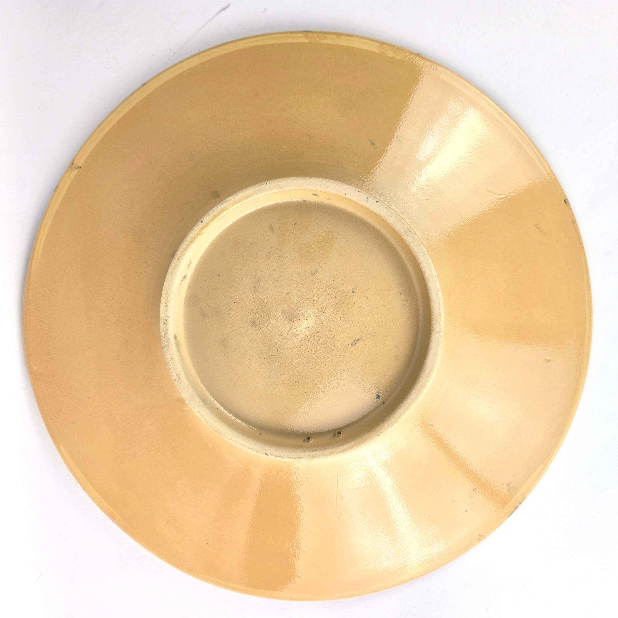 Decorative Pottery Plate with Persian Minakari Enamel for Wall and Table Decor