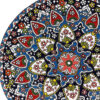 Decorative Pottery Plate with Persian Minakari Painted Embossed Enamelwork