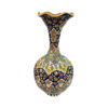 Decorative Pottery Vase Featuring Persian Minakari Enamel Art, Hand-Painted with a Beautiful Floral Motif