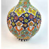 Decorative Pottery Vase Featuring Persian Minakari Enamel Art, Hand-Painted with a Beautiful Floral Motif