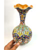 Decorative Pottery Vase Featuring Persian Minakari Enamel Art, Hand-Painted with a Beautiful Floral Motif