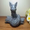 Decorative Sitting Fox on Tree Figurine - Charming Wildlife Sculpture
