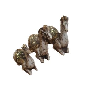 Decorative Sitting Giraffe Figurines 3Pcs – Modern Artwork Sculptures
