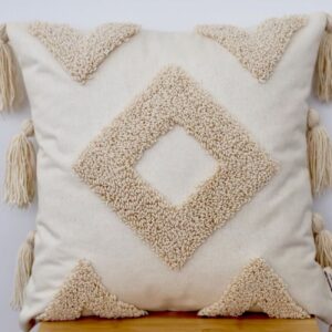 Punch Needle Cushion Cover – Embroidered Handcrafted Pillow Cases (Set of 2)