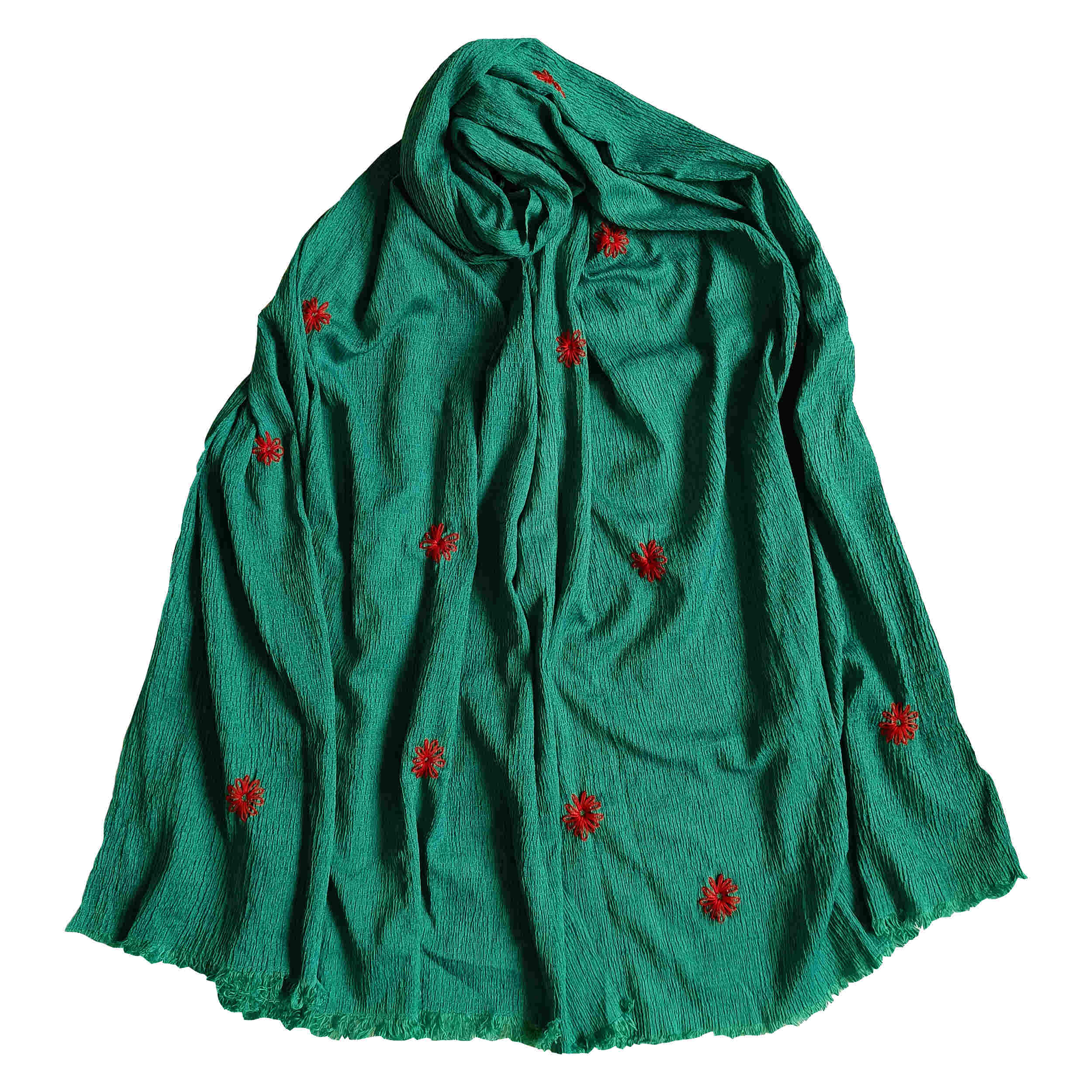 Embroidered Shawl for Women Handmade Model Bloom
