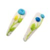 Embroidered Snap Hair Clip Set Handwoven Model Snail
