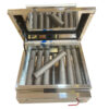 Gas Kebab Grill Burner - Steel with 7 Burners, Covered Style