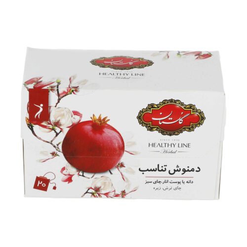 Golestan Pomegranate Herbal Tea Blend, 5 Packs of 20 Tea Bags