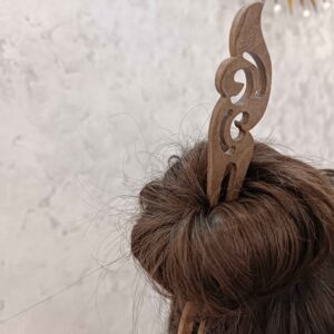 Hair Fork for Women Handcrafted with Walnut Wooden