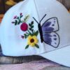 Casual Embroidered Cap – Soft Fabric, Clean Finish in Butterfly Pattern