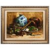 Hand-Knotted Persian Silk Pictorial Rug from Tabriz Persian Tar & Books