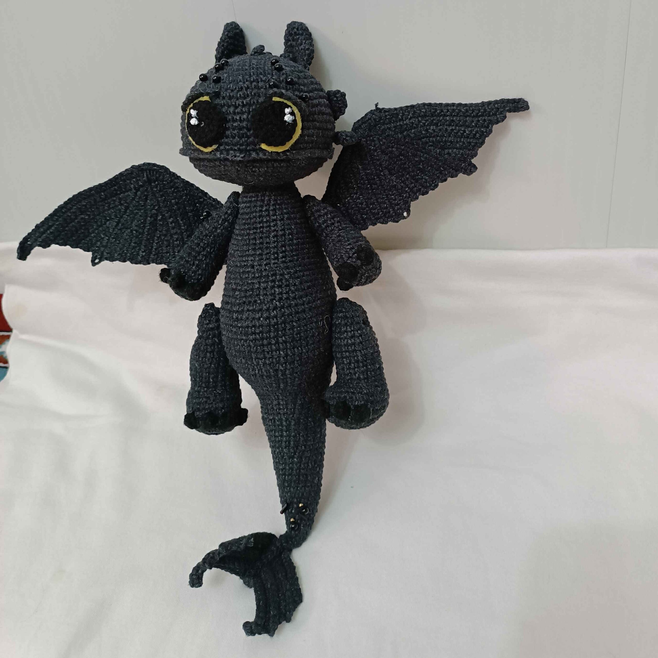 Amigurumi Crochet Stuffed Toothless Animal for Kids – Soft & Cuddly Plush Toy