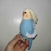Amigurumi Crochet Stuffed Whiteface Lutino Cockatiel Animal – Adorable & Detailed Plush Toy