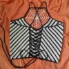 Spider Web Crochet Crop Top - Handwoven White Boho Design