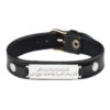 Islamic Bracelet in Leather & Stainless Steel with Hirz of Imam Jawad