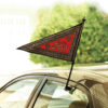 Islamic Muharram Triangle Flag with Pole Ya Aba Abdillah Al Hussain Suitable for Car (x2) Wall Tapestry