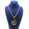 Islamic Steel Necklace for Women with Ya Hussain Calligraphy Pendant