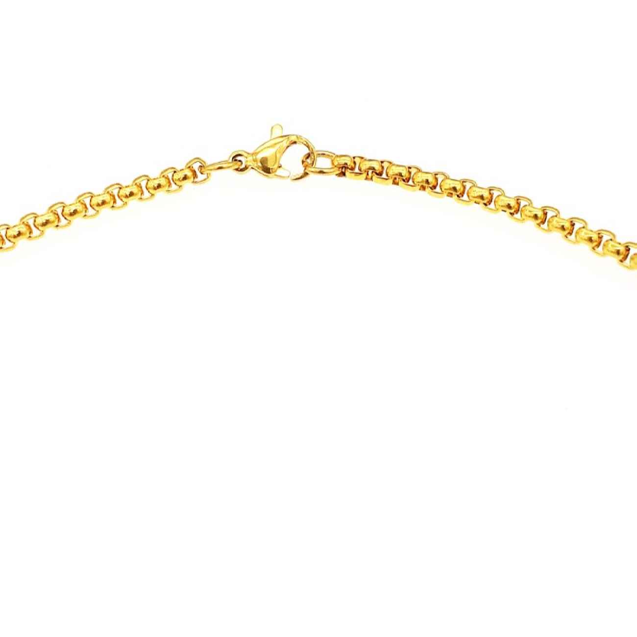 Islamic Steel Necklace for Women with Ya Hussain Calligraphy Pendant