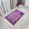 Islamic Prayer Rug Padded Sajada in Polyester Purple