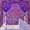 Islamic Prayer Rug Padded Sajada in Polyester Purple