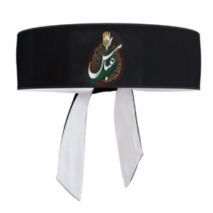 Islamic Shia Headband for Shia Muslims – Ya Abbas Black (10x)