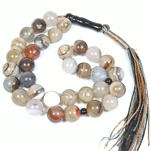 Islamic Sulemani Hakik Rosary Prayer Beads Crafted with 33 Beads Muslim Tasbih