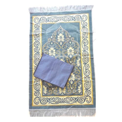 Islamic Thick Prayer Rug Velvet Sajadah Janamaz with Cover Bag