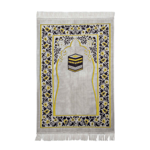 Islamic Velvet Prayer Rug Luxurious Padded Sajadah Janamaz