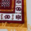 Islamic Velvet Prayer Rug Padded Sajadah Janamaz Brick Red