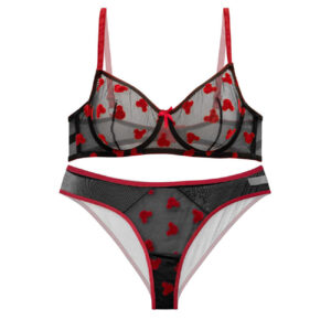 Lingerie Set Lace Bra & Thong Guipure for Women with Teddy Design