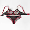 Lingerie Set Lace Bra & Thong Guipure for Women with Teddy Design