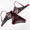 Lingerie Set Lace Bra & Thong Guipure for Women with Teddy Design