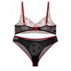 Lingerie Set Lace Bra & Thong Guipure for Women with Teddy Design