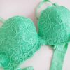 Lingerie Set Padded Bra & Thong Guipure for Women